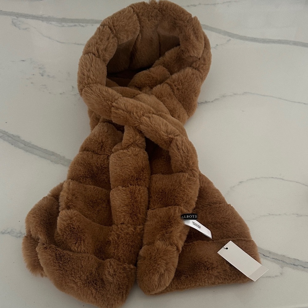 Talbots Pull-Through  Faux Fur Scarf